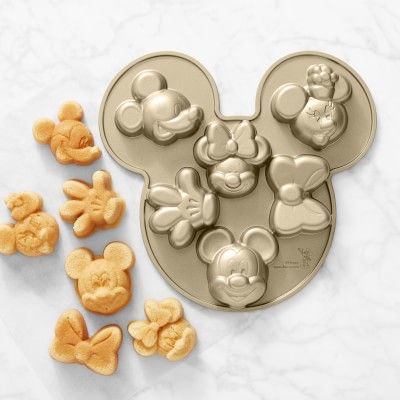 Williams Sonoma Mickey and Minnie Mouse Cast Aluminum Cakelet Pan | Williams Sonoma | Williams-Sonoma