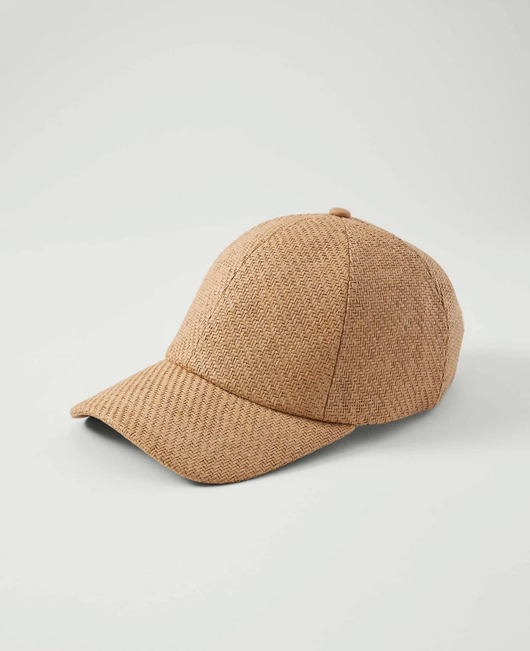 Weekend Straw Baseball Cap | Ann Taylor