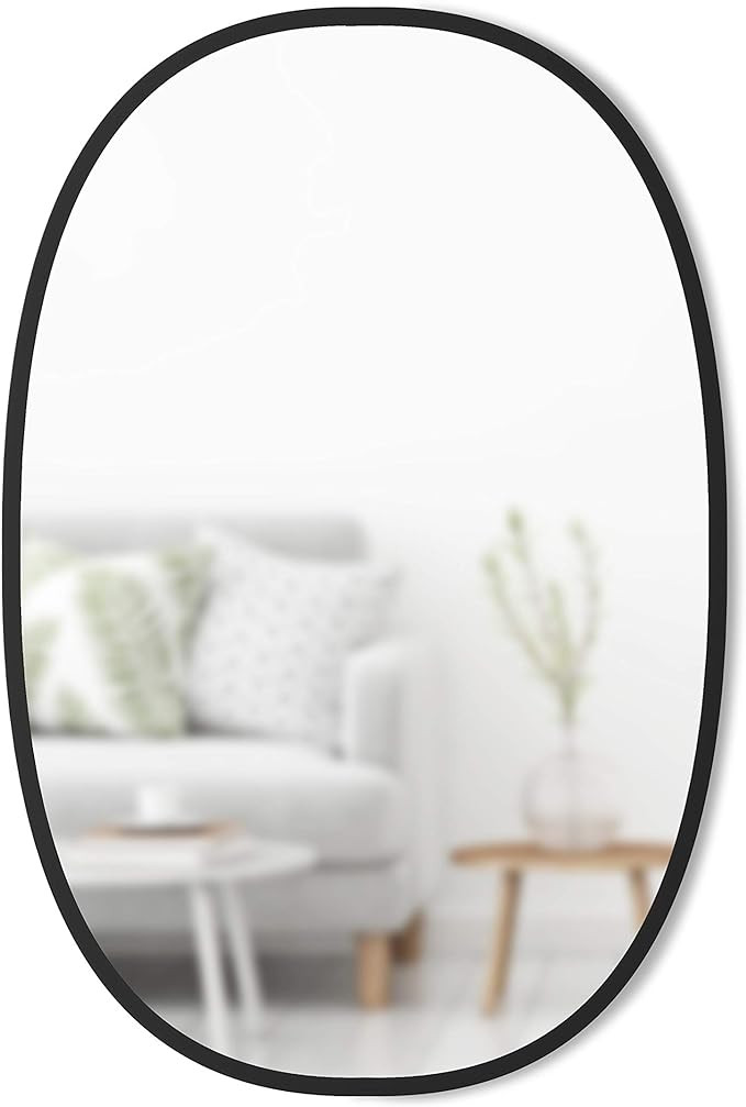 Umbra Hub Oval Wall Mirror with Rubber Rim for Living Room, Bathroom, Bedroom, Entryway and More,... | Amazon (US)