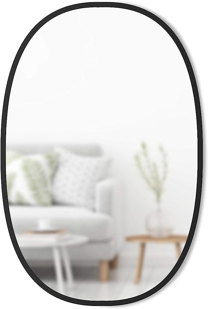 Umbra Hub Oval Wall Mirror with Rubber Rim for Living Room, Bathroom, Bedroom, Entryway and More,... | Amazon (US)