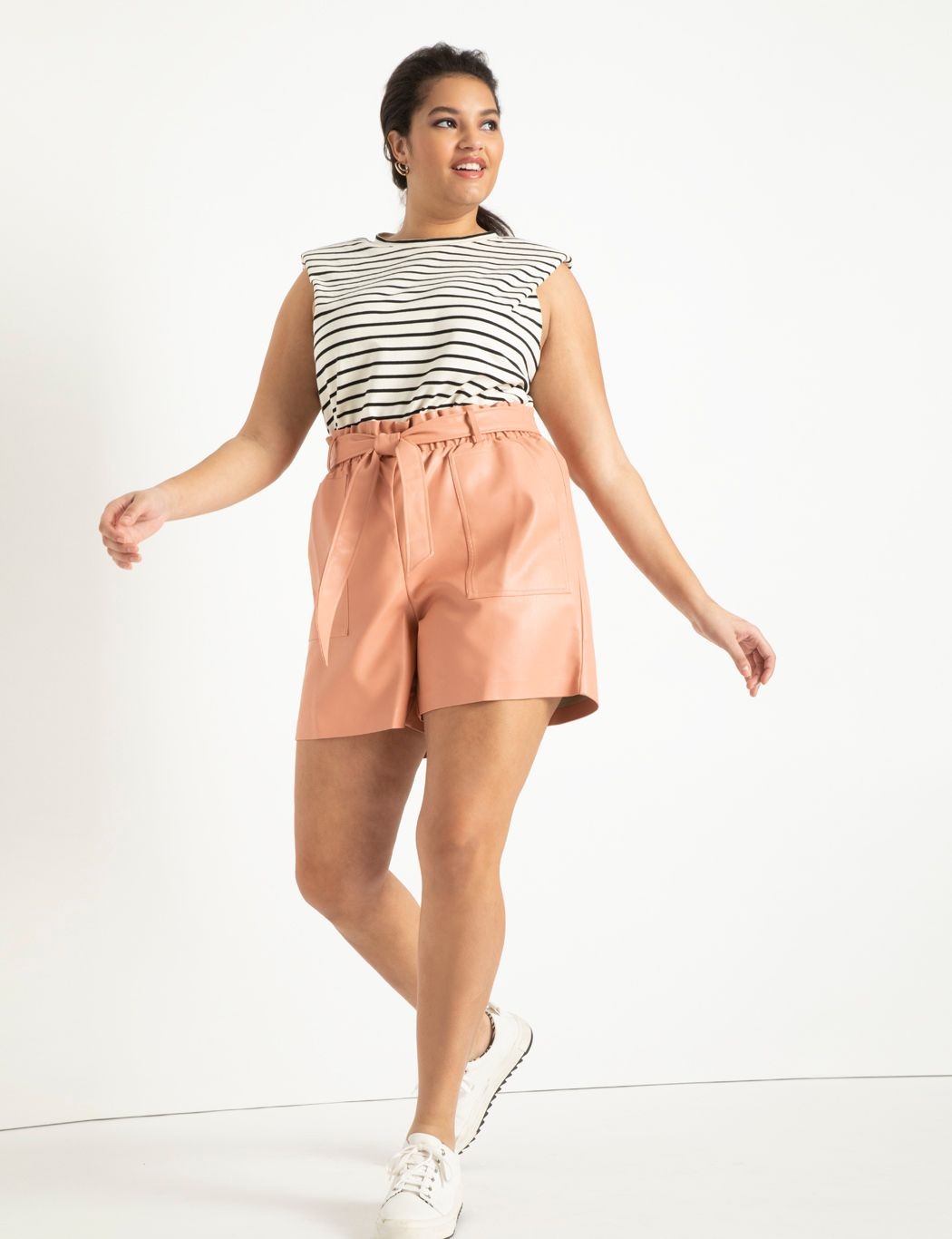 Vegan Leather Shorts | Eloquii