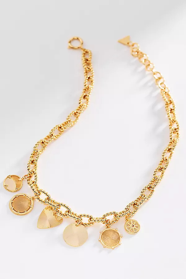 Chunky Coin Charm Necklace | Anthropologie (US)