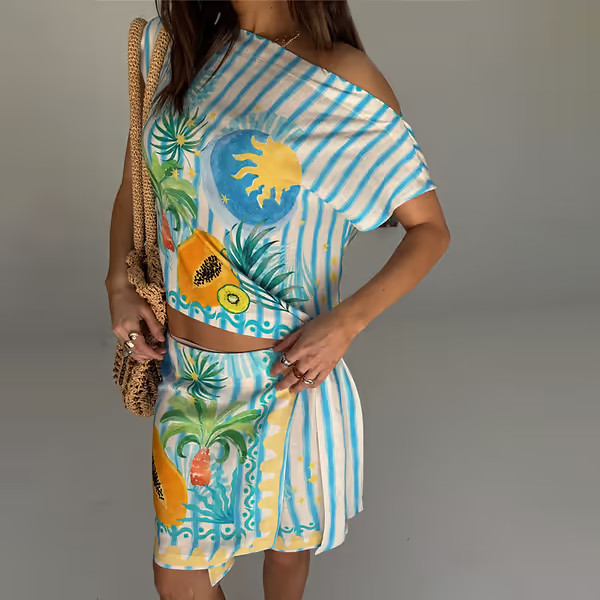 Rio Stripe Boxy Top | Never Fully Dressed (UK & IE)