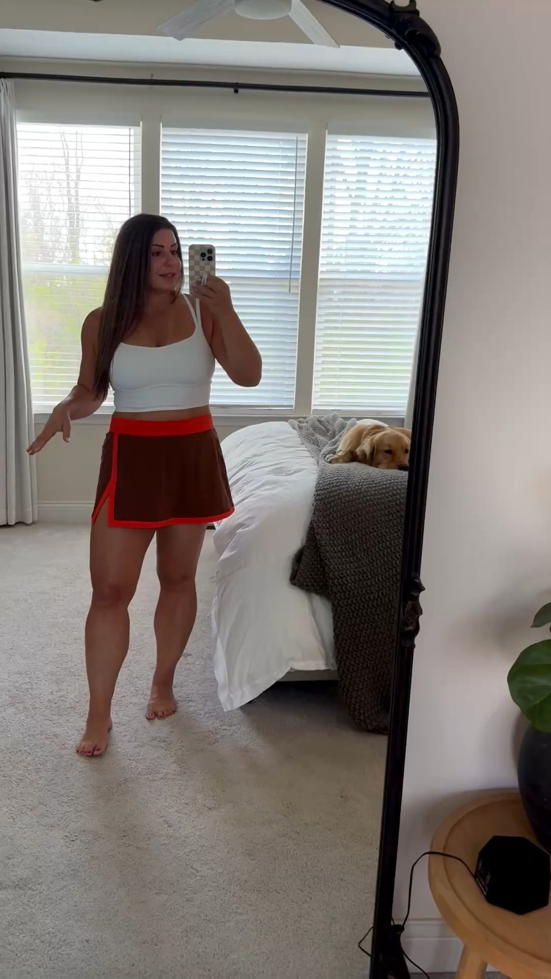 Calling all Cleveland girlies - I found the perfect skort for early Browns games. Wearing a size L here in the skort and sized up 1 in the sports bra 

#LTKSeasonal #LTKfitnessgoals #LTKMidsize