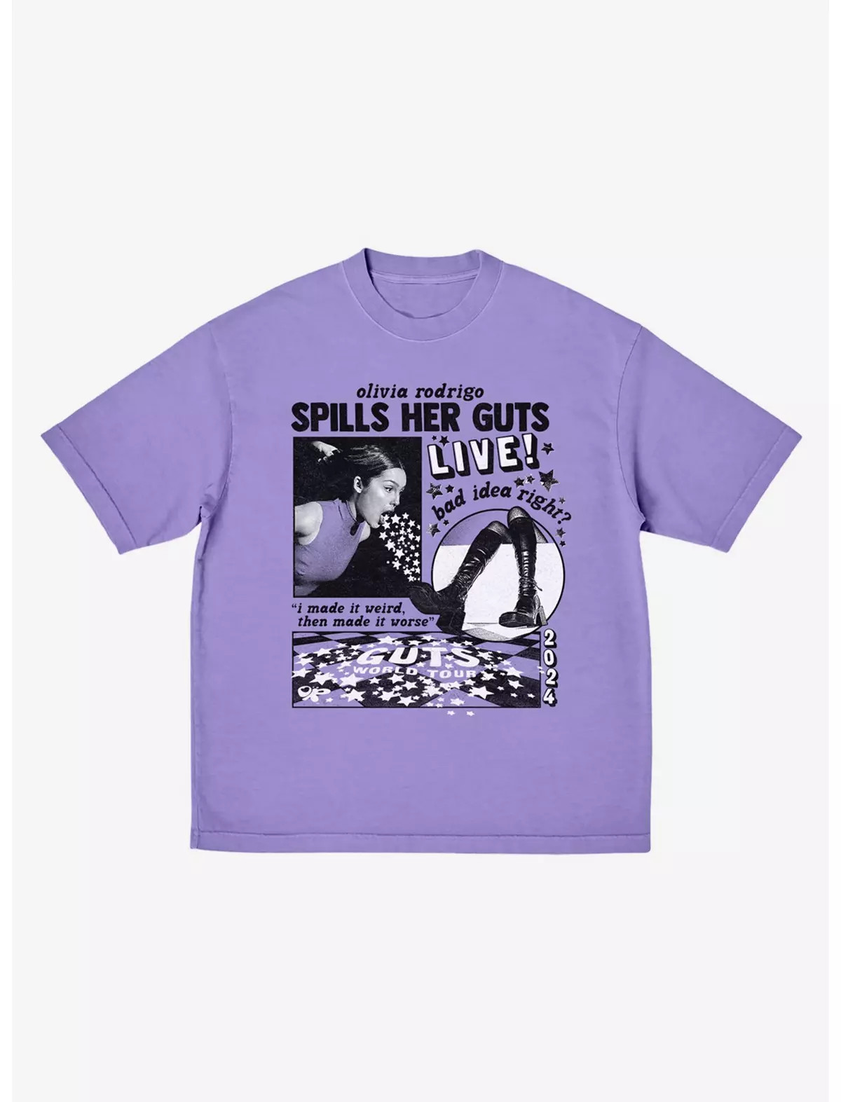 Olivia Rodrigo Guts Collage Boyfriend Fit Girls T-Shirt | Hot Topic