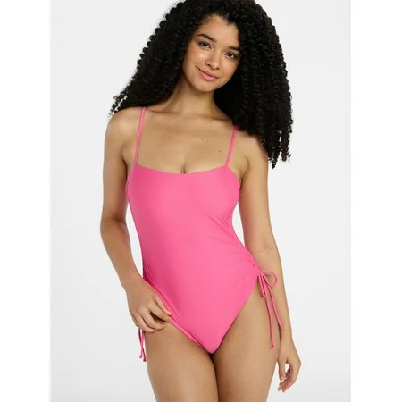 No Boundaries Essentials One-Piece Swimsuit Women’s XXS-XXL | Walmart (US)
