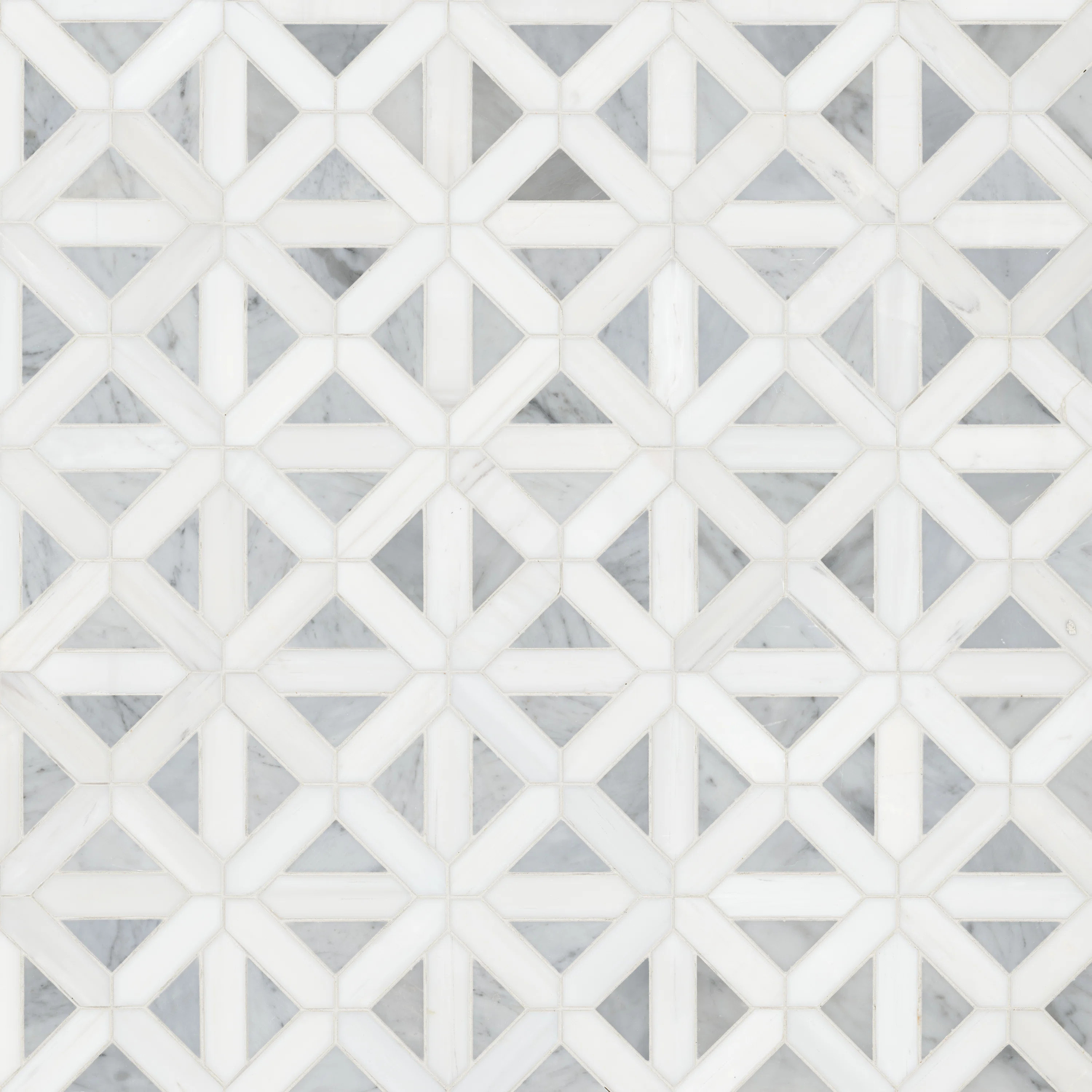 Calabria Frost Geometric 12 in. x 12 in. Polished Marble Mosaic Floor and Wall Tile | Wayfair North America