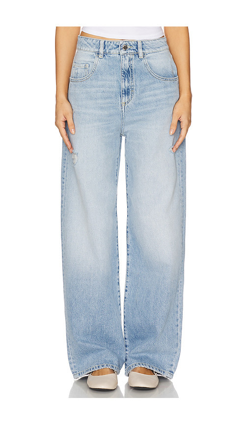 Icon Denim Poppy Wide Leg Jeans in Denim-Light. Size 29. Also in 26, 27, 28. | Revolve Clothing (Global)
