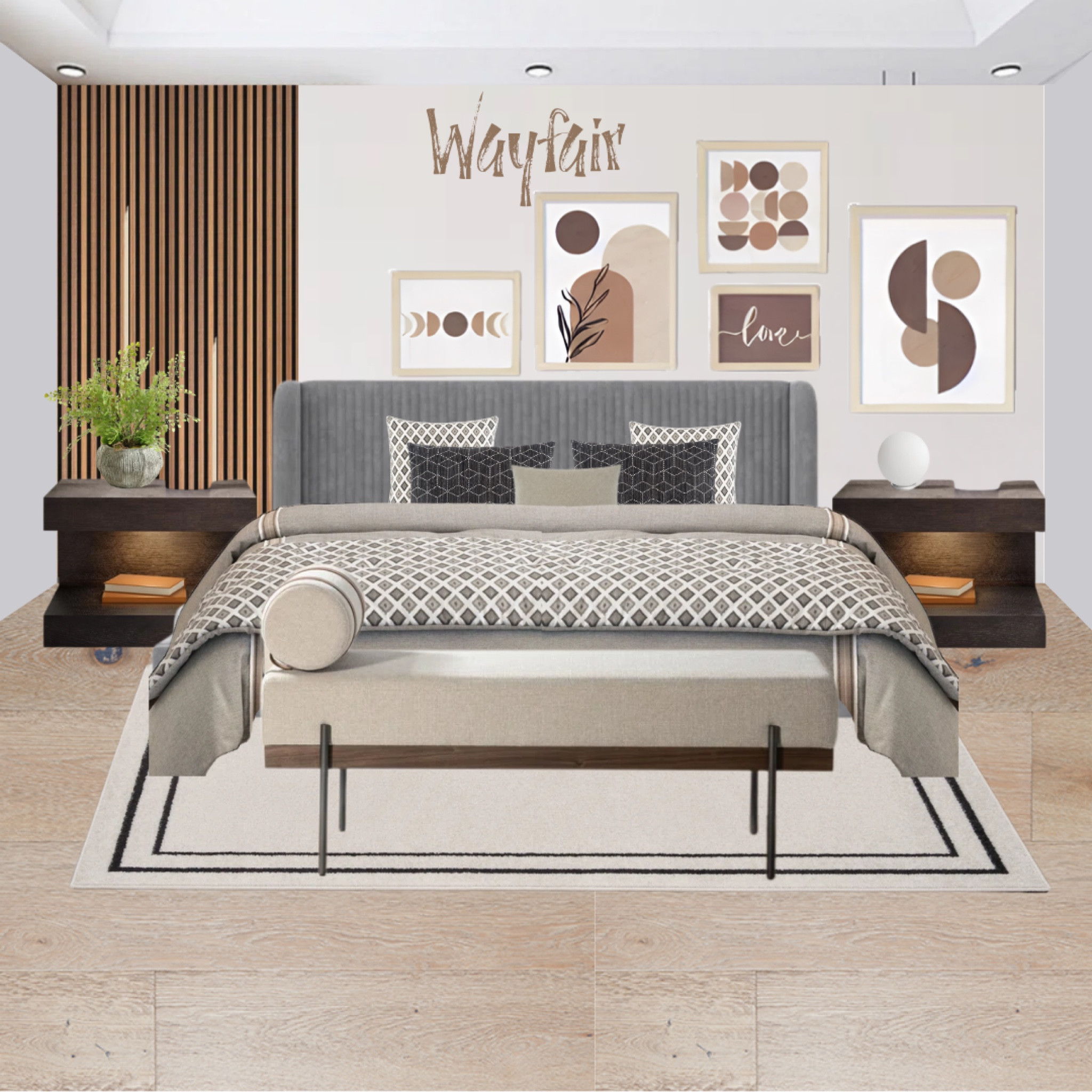 Loved creating this bedroom with @wayfair pieces. A serene and calm design that brings together both calm and modern vibes. 

#LTKHome #LTKFamily