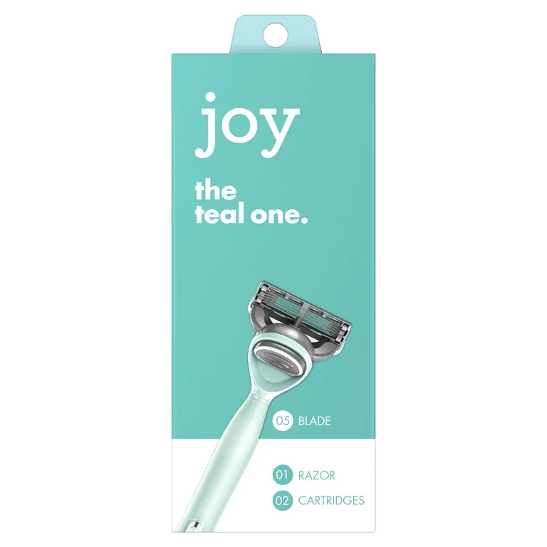 Joy Razor Handle and 2 Blade Refill Cartridges, Teal | Walmart (US)