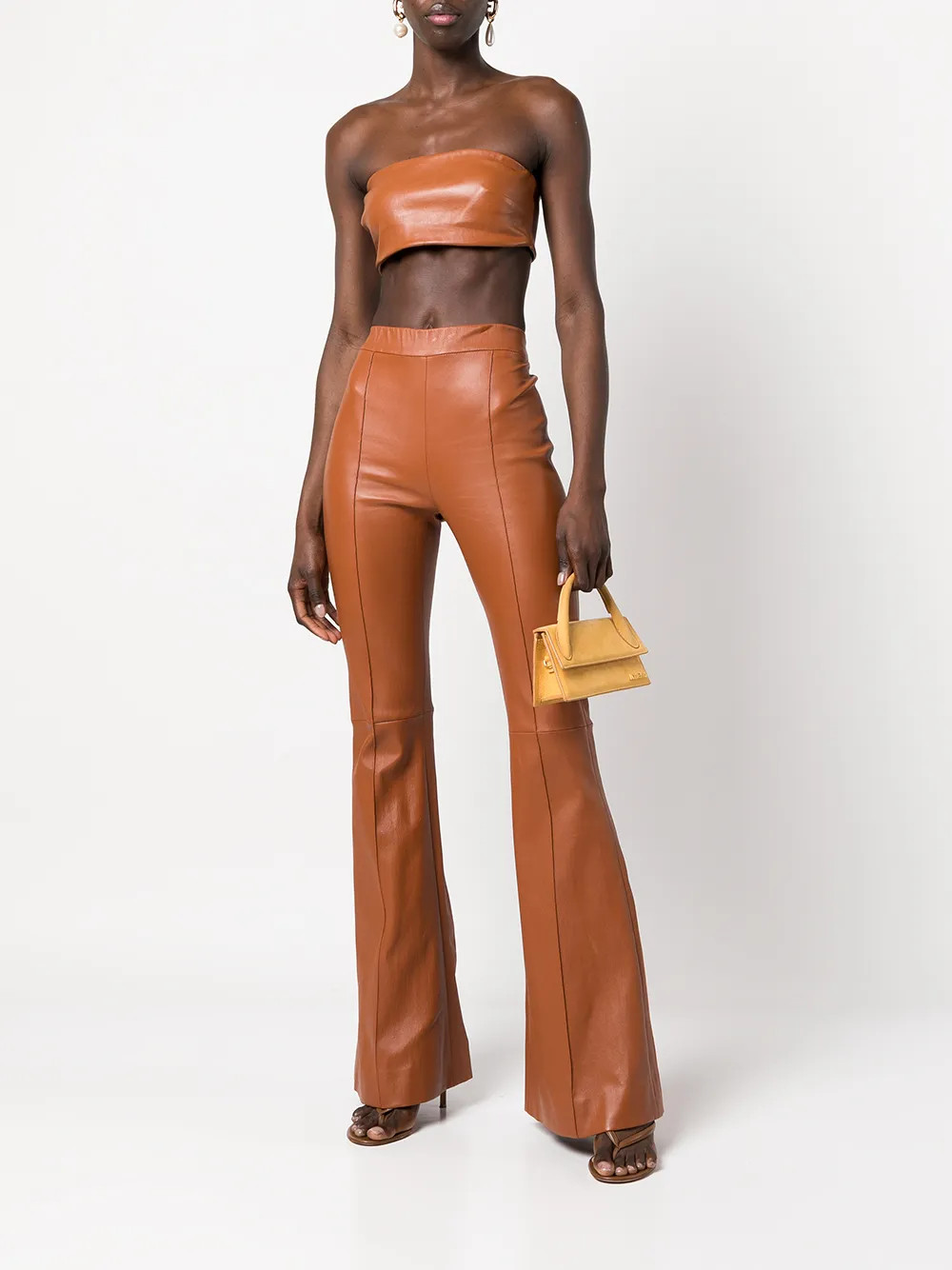 pintuck flared-leg trousers | Farfetch Global