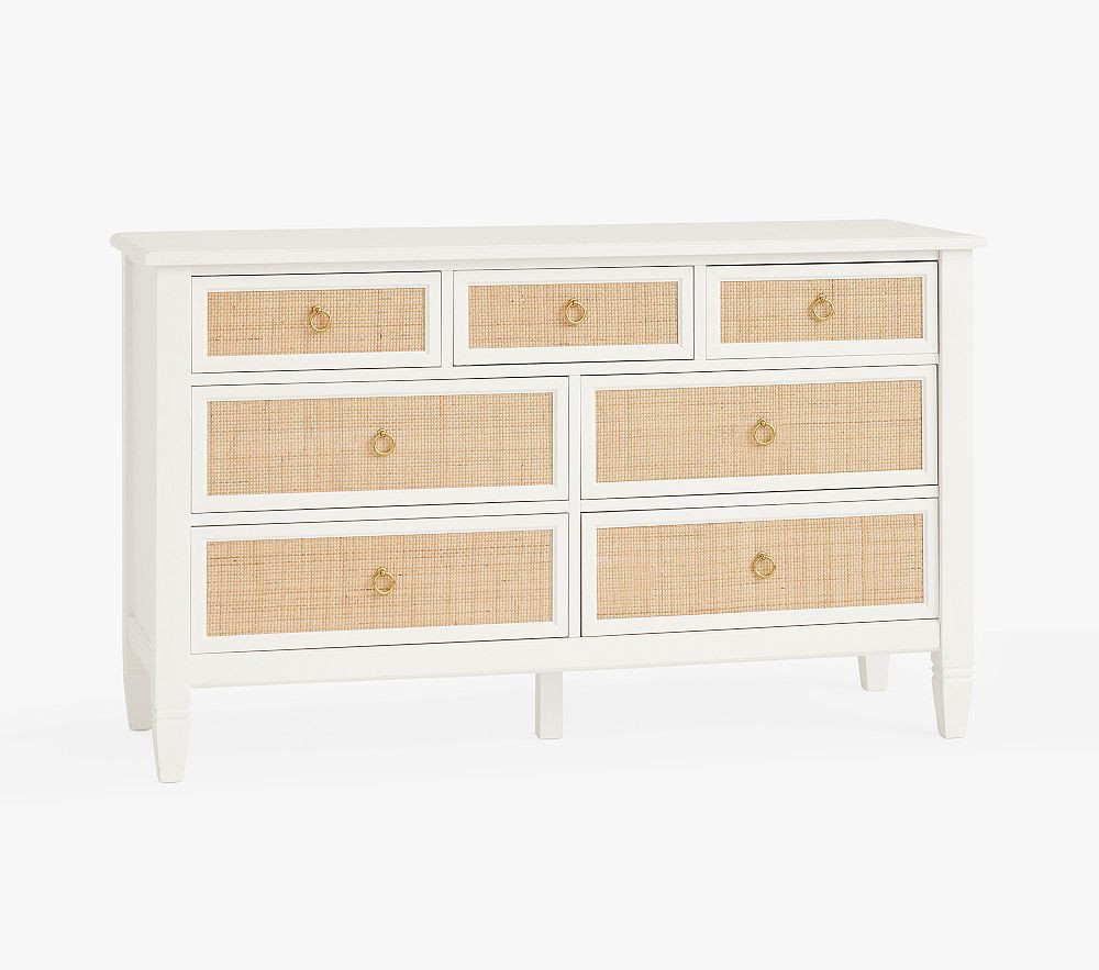 Ava Regency Caned 7-Drawer Dresser (56w x 19d") | Pottery Barn Kids