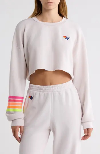 Rugby Stitch Crop Sweatshirt | Nordstrom