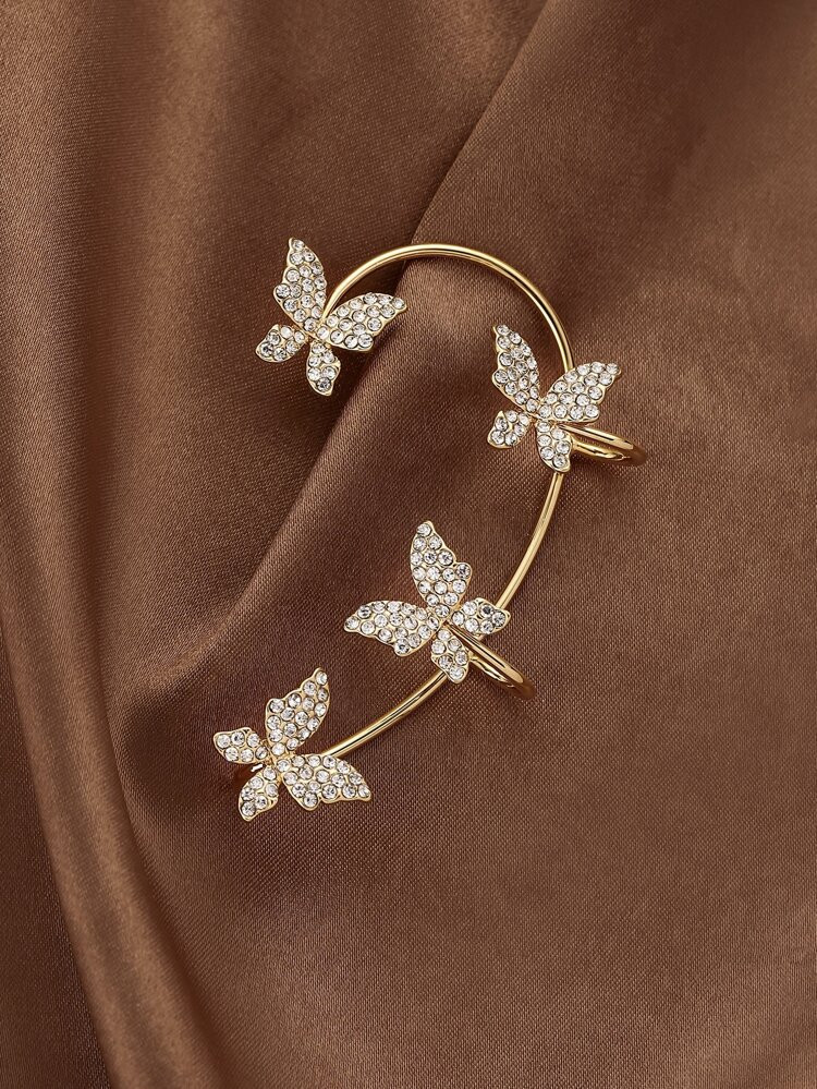 Rhinestone Butterfly Decor Ear Wrap | SHEIN