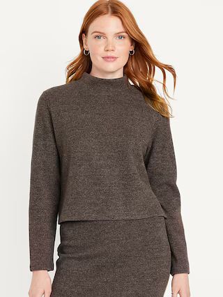French Rib Mock-Neck Sweater for Women | Old Navy (US)