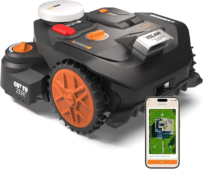 WORX Landroid Vision Cloud WR306E 2WD M\u00e4hroboter ohne Begrenzungskabel f\u00fcr 600 m\u00b2 ... | Amazon (DE)