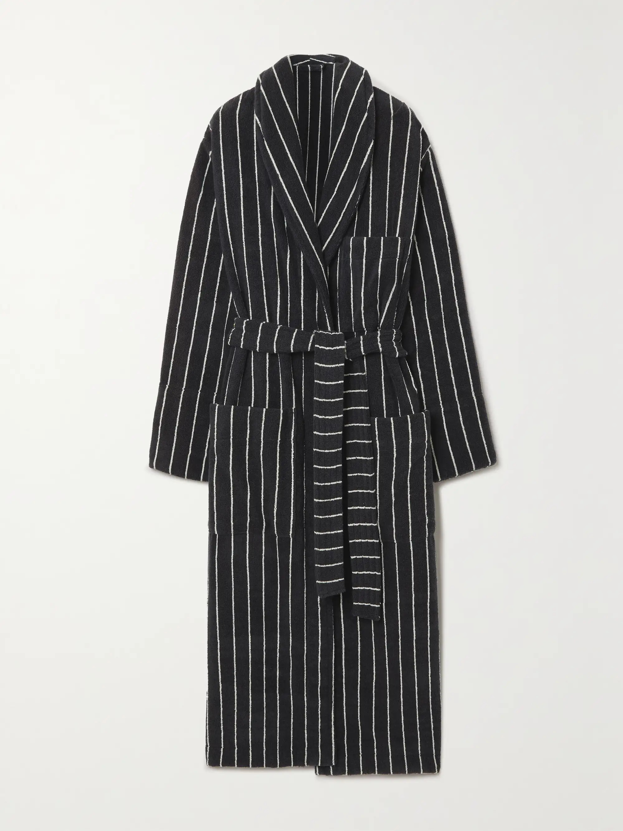 Hooded striped organic cotton-terry robe | NET-A-PORTER (UK & EU)