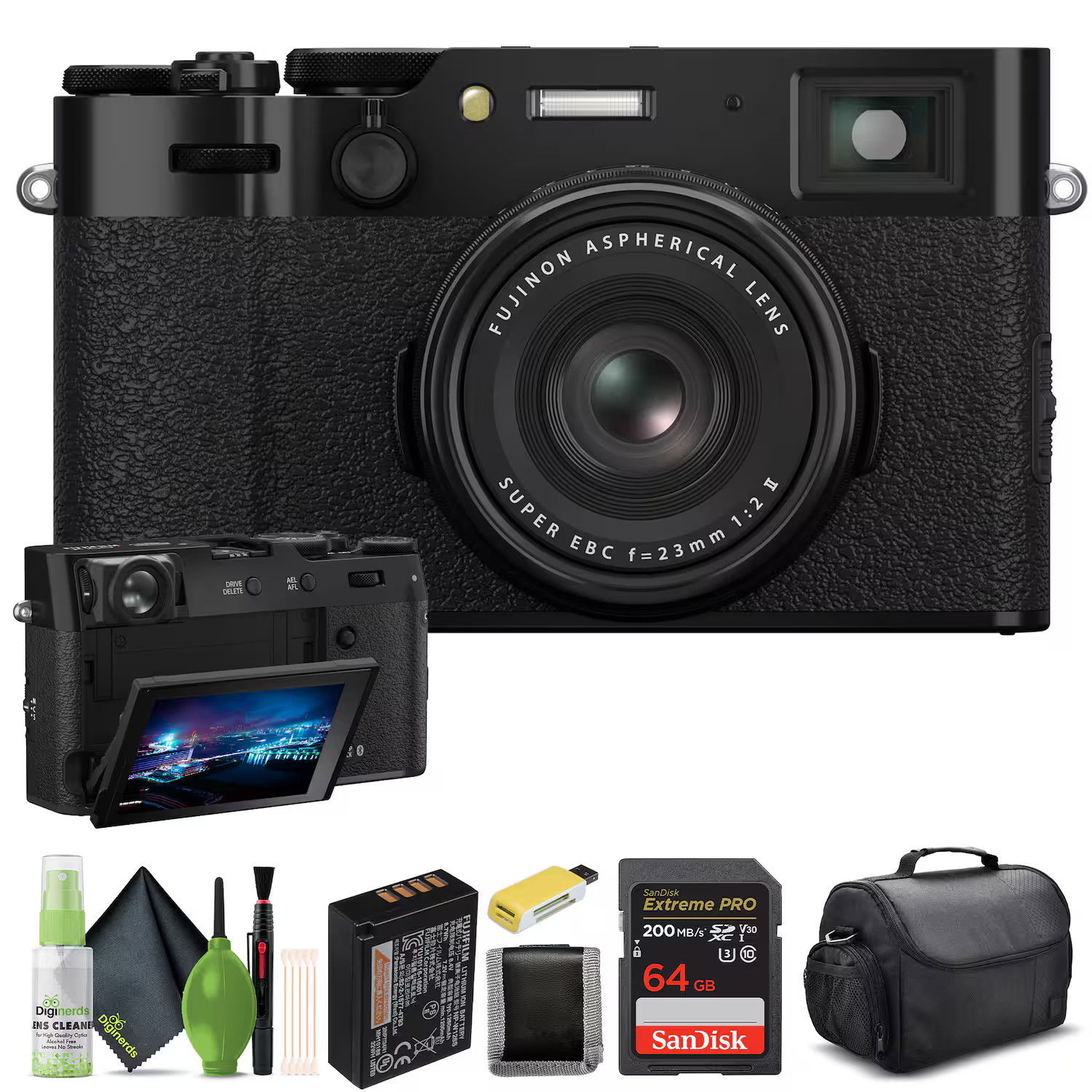 Fujifilm - X100VI Digital Camera + 64GB Card + Starter Bundle - Black | Best Buy U.S.