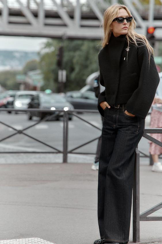 WRAP KNIT BOMBER JACKET | Zara US