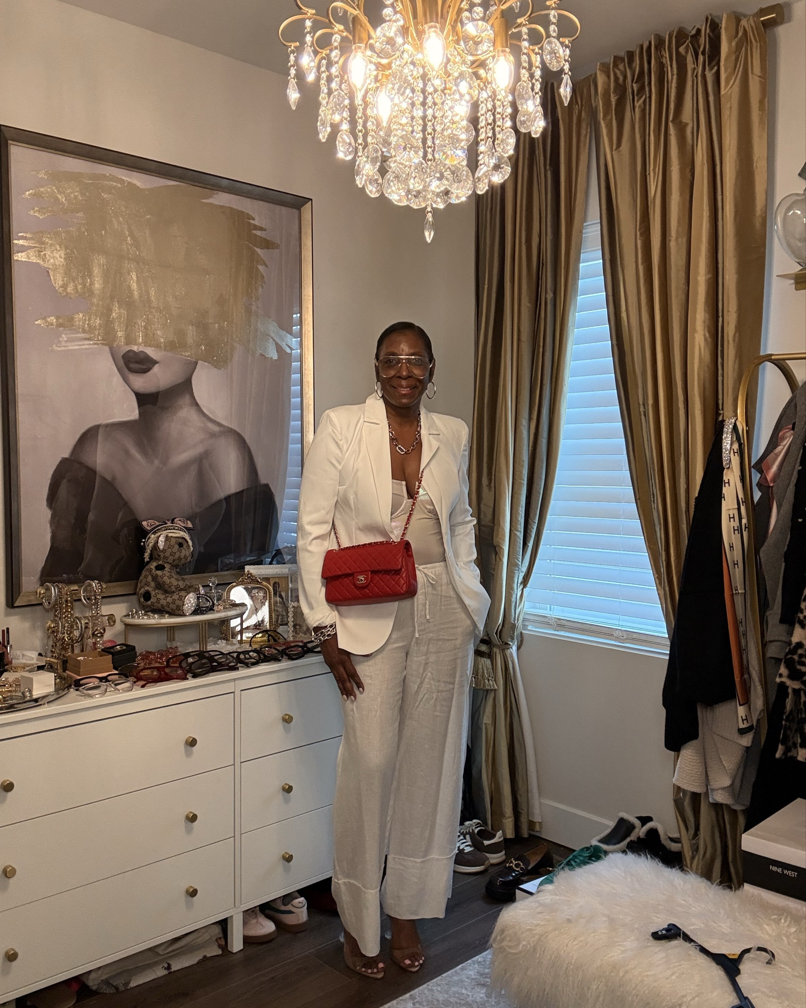 I added this Walmart swimsuit under a white blazer and paired it with a pair of white line pants.! It’s a whie vibe... 

#LTKgrwm #LTKootd #LTKmomlife