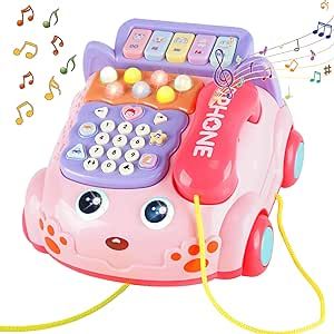Amazon.com: Baby Phone Toy,Baby Toy Phone Cartoon Baby Piano Music Light Toy Children Pretend Pho... | Amazon (US)