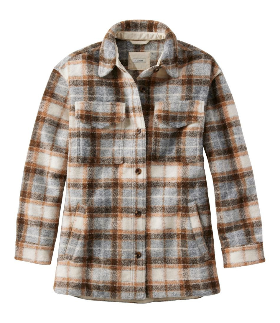 Women's Brushed Plaid Shacket | Shirts & Tops at L.L.Bean | L.L. Bean