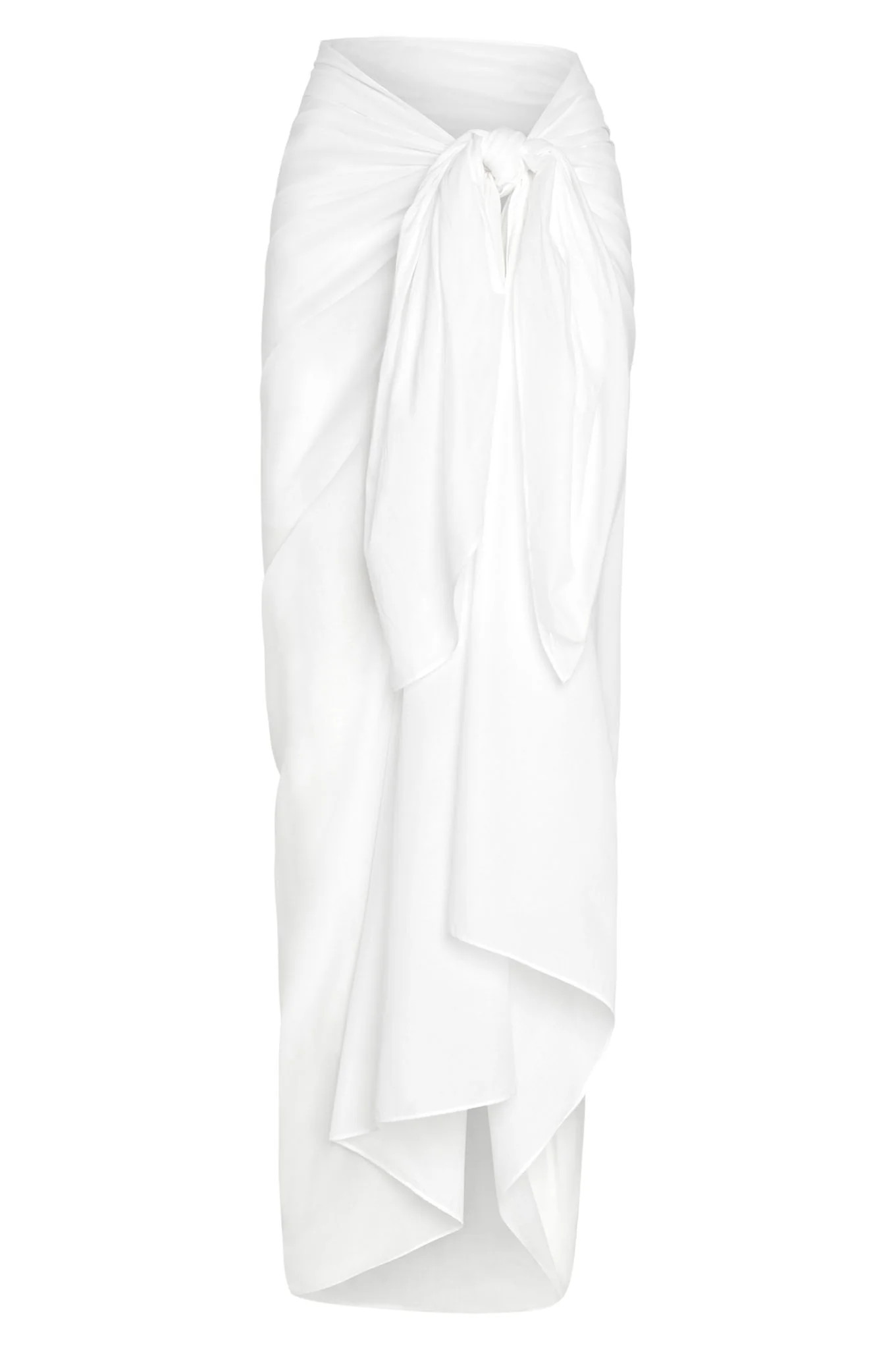 St. Tropez Sarong - White Cotton Voile | Monday Swimwear