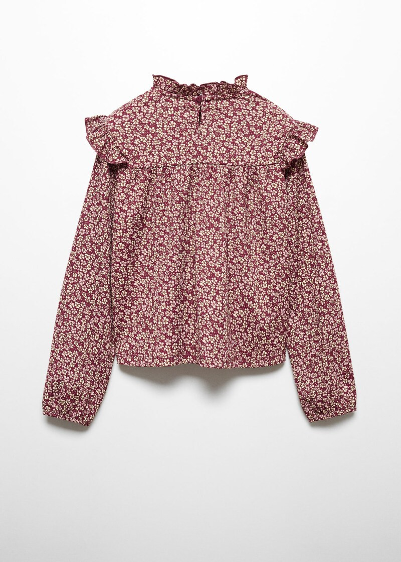 Floral print ruffle t-shirt -  Women | Mango USA | MANGO (US)