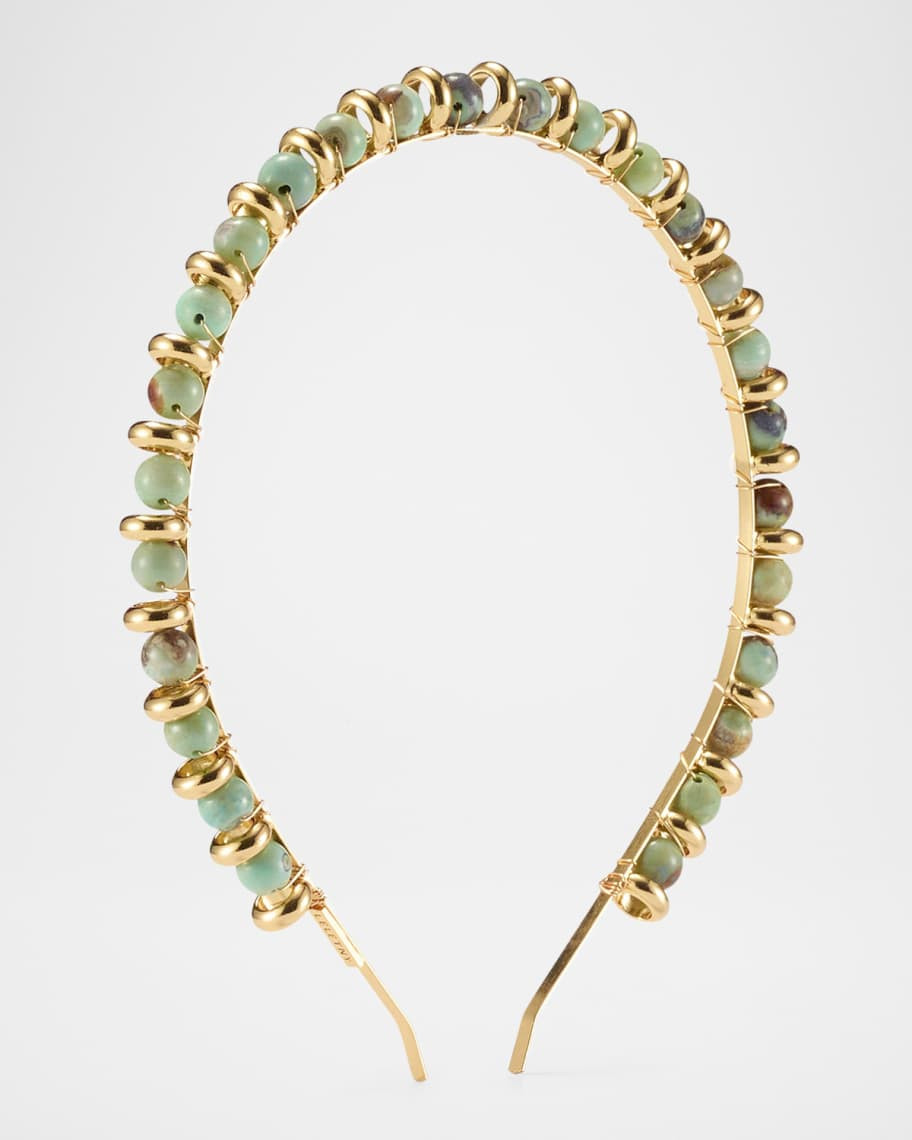 Lelet Ny Xenia Stone Beaded Strand Headband | Neiman Marcus