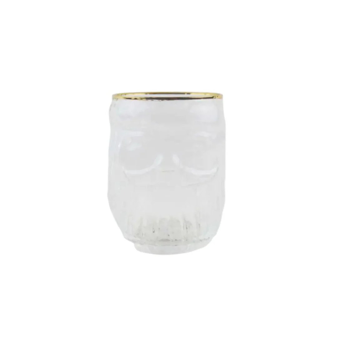 Santa Drinking Glass | Pink Antlers