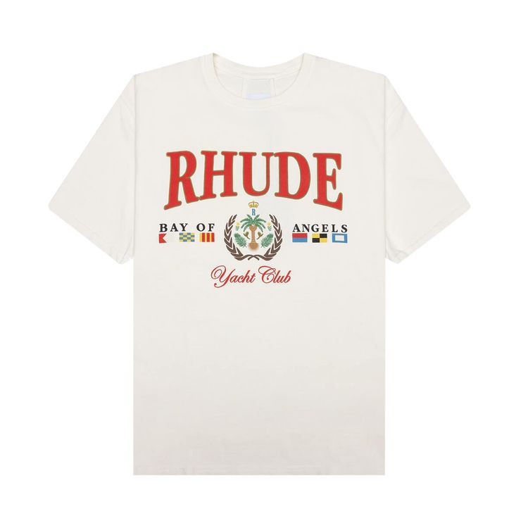 Rhude Bay Of Angels Yacht Tee 'Vintage White' | GOAT