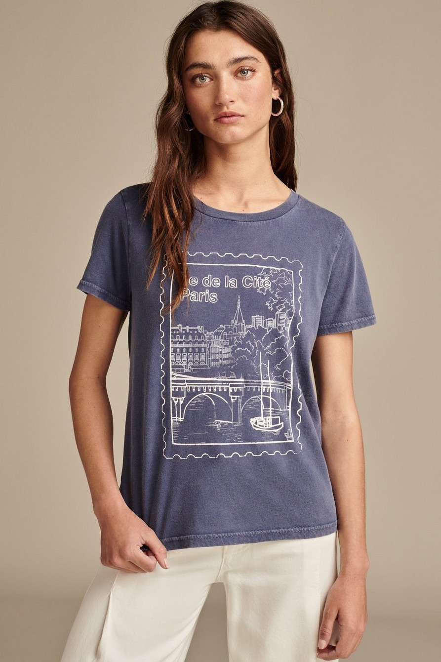 PARIS POST STAMP CLASSIC CREW | Lucky Brand