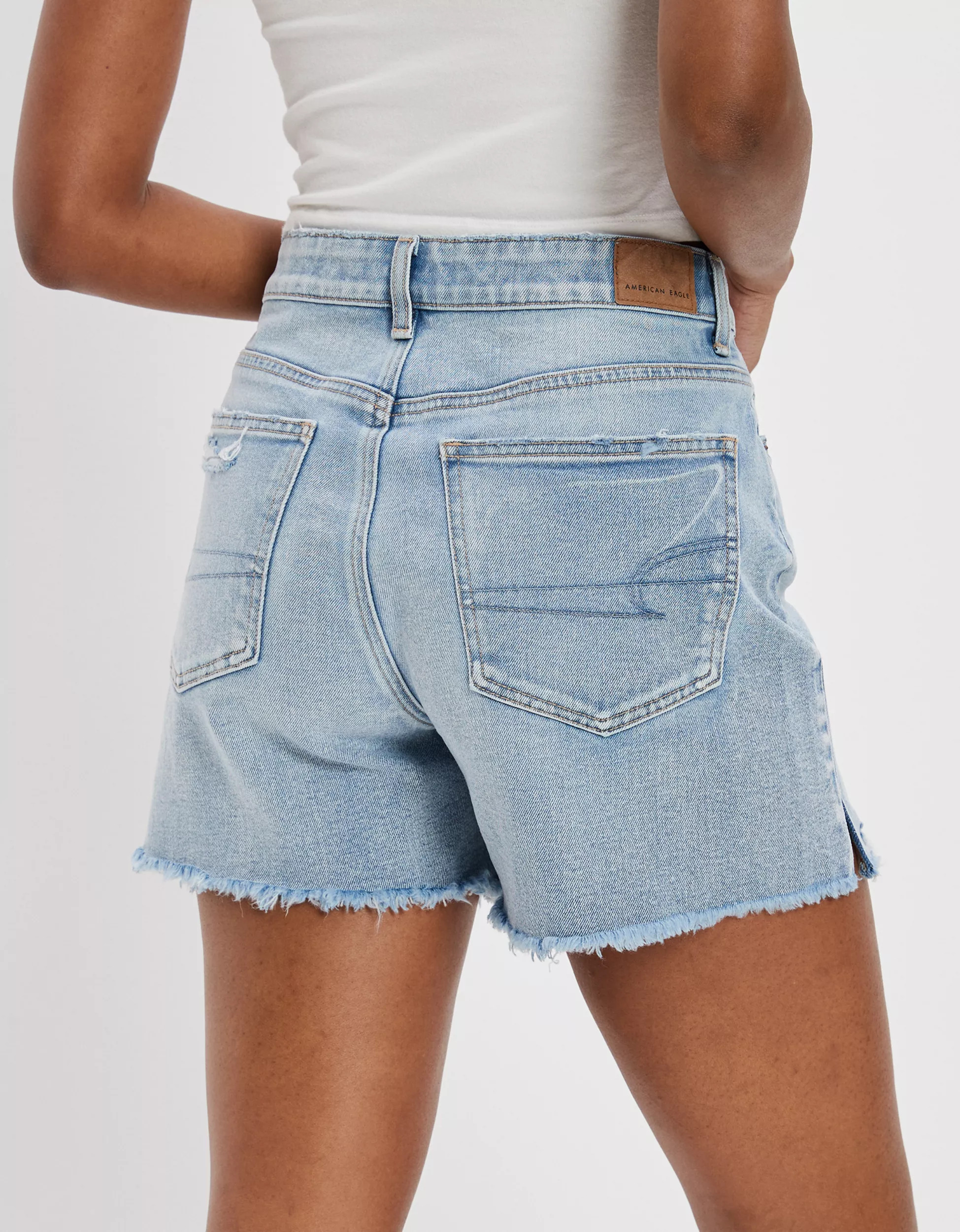 AE Stretch Denim Highest Waist Baggy Short | American Eagle Outfitters (US & CA)