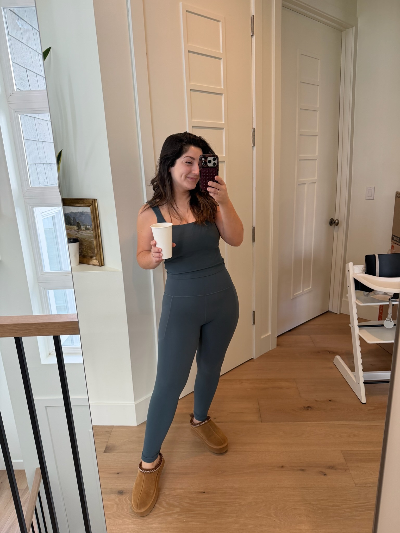 Workout set today for pilates!! 

Top size medium 
Leggings with compression size small petite 
(exact color sold out!!) 

5'0" 140lbs 

#LTKPetite #LTKootd #LTKActive