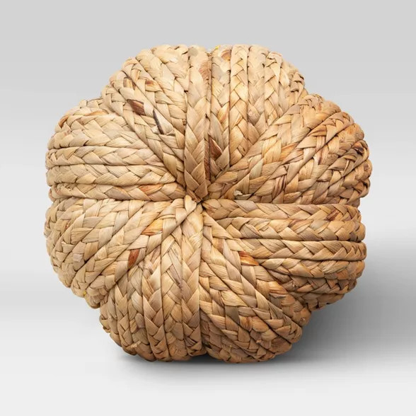 Decorative Raffia Pumpkin Figurine Brown - Threshold™ | Target