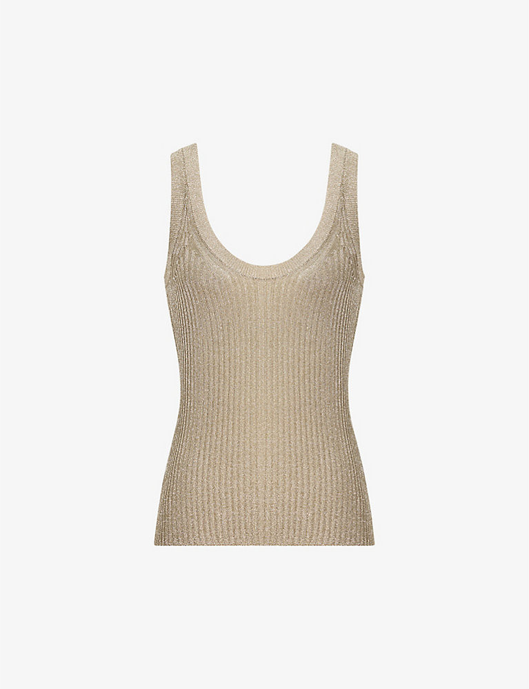 Imogen metallic-thread knitted top | Selfridges