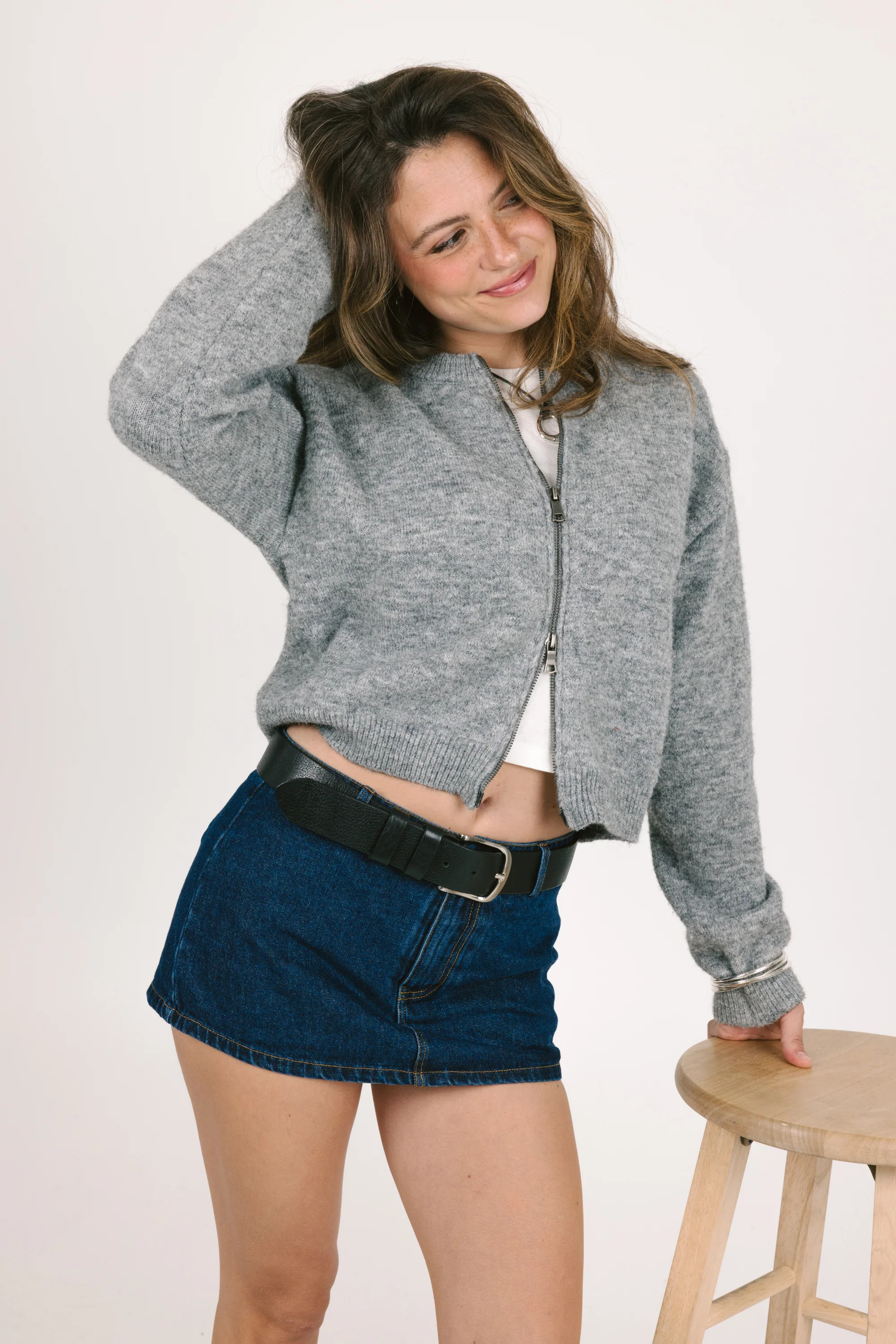 Fall Staple Zip Up | Grey Bandit