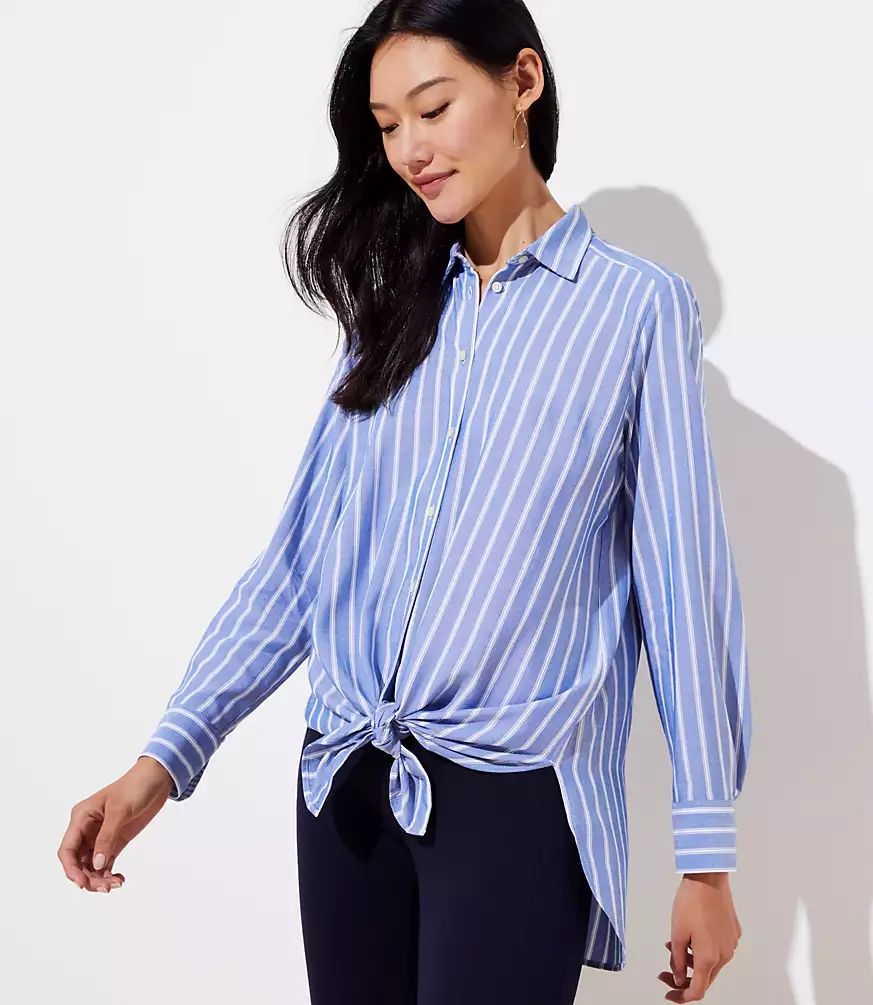 Striped Tunic Shirt | LOFT