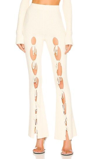 Aiden Knit Pant in Ivory | Revolve Clothing (Global)