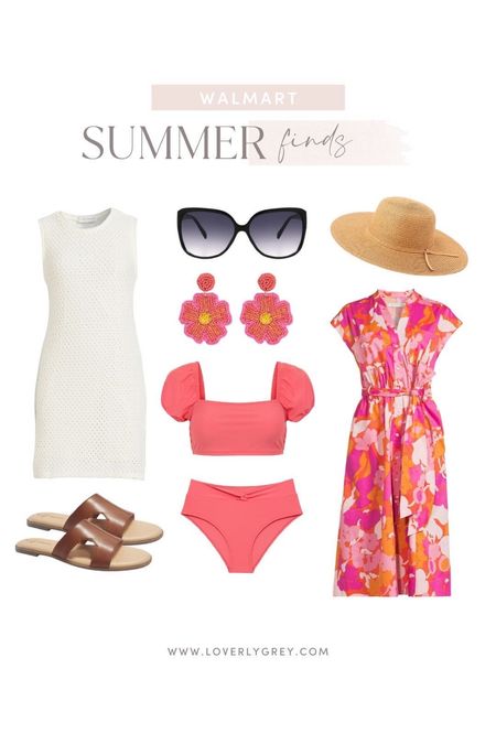 Walmart summer finds! I'm loving this bright coral swimsuit and oversized sun hat! 

#LTKFind #LTKstyletip #LTKSeasonal