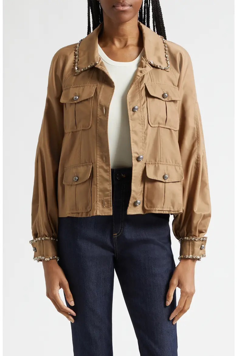 Cinq à Sept Adami Rhinestone Detail Jacket (Women) | Nordstrom | Nordstrom