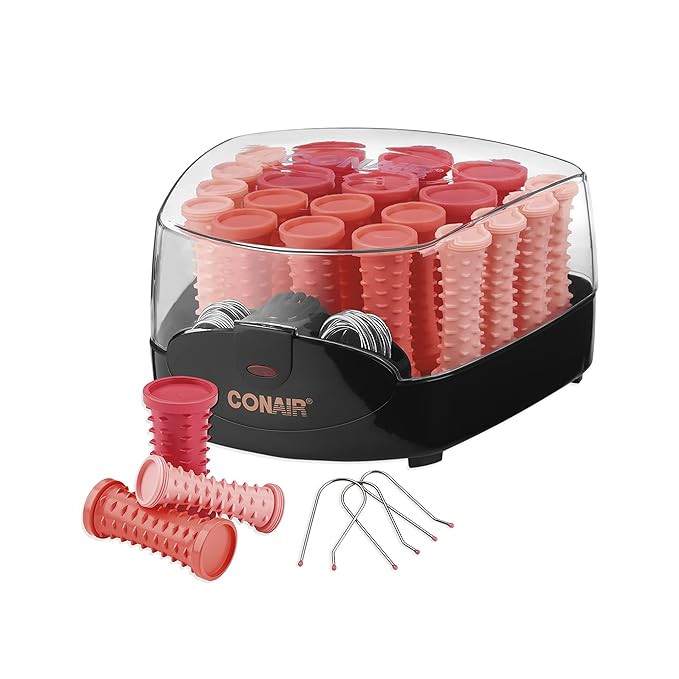 Conair Compact Multi-Size Hot Rollers, Coral | Amazon (US)