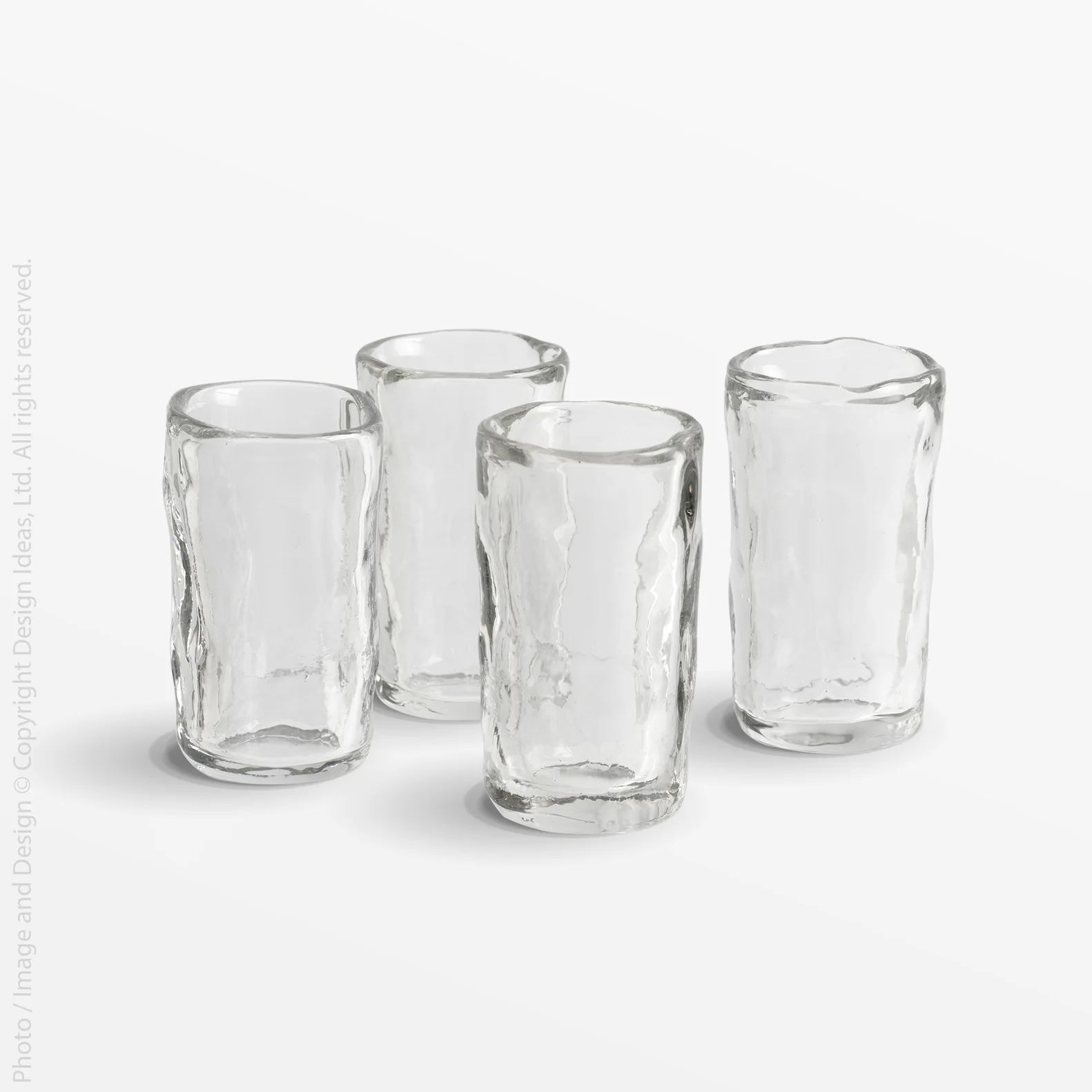 Wabisabi™ Hand Kneaded Glass Shot Glasses (set of 4) | Texxture Home