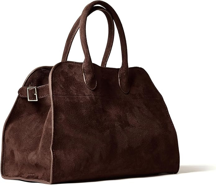 Brown Faux Suede Handbag Tote Hobo Bag for Women 2025, Women'S Top-Handle Handbags, 15” Large C... | Amazon (US)