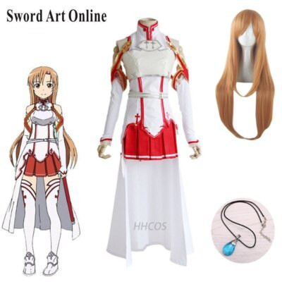 Sword Art Online Cosplay Costume Asuna Yuuki Full Set Women Cosplay Costumes  | eBay | eBay US