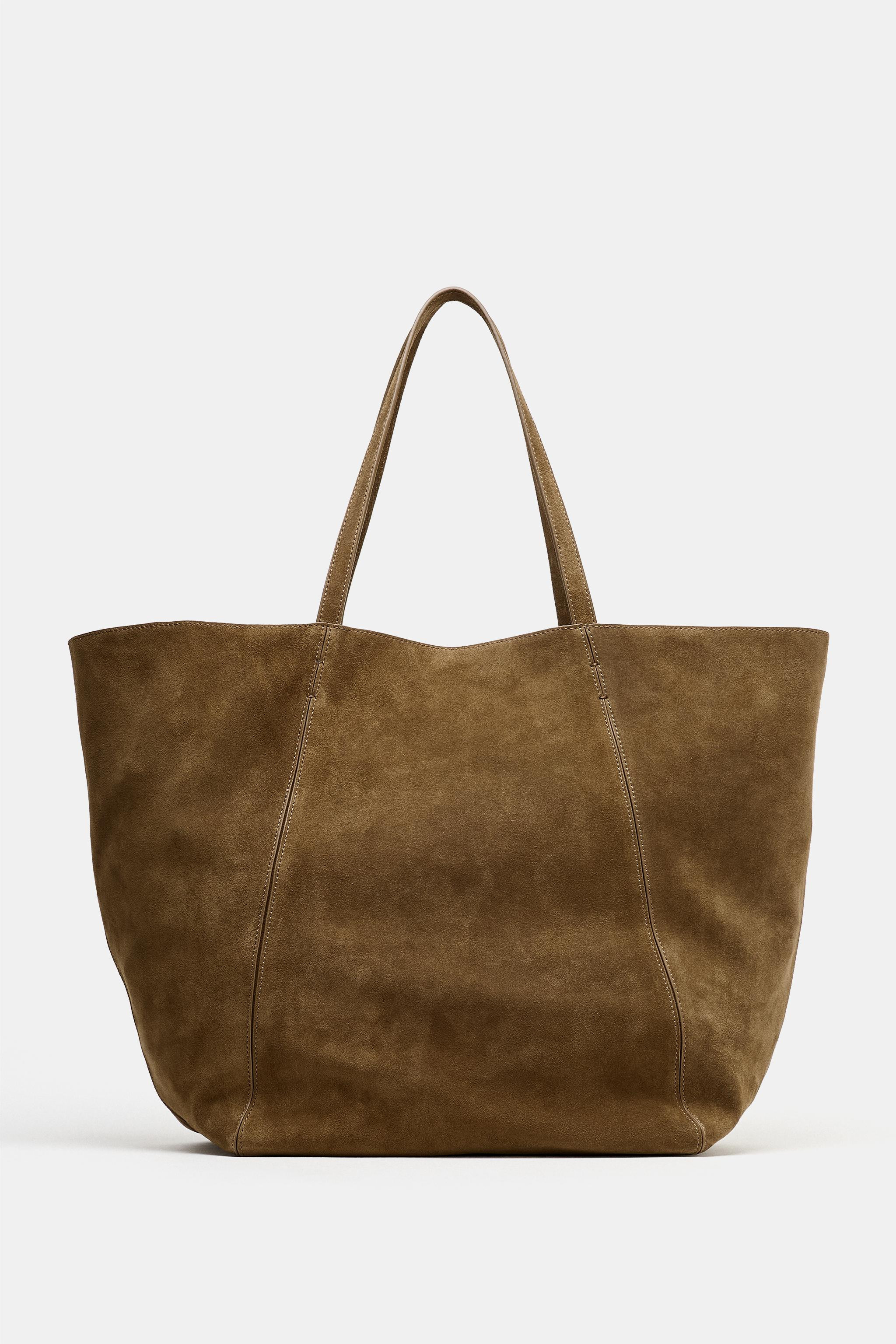SUEDE MAXI SHOPPER BAG | Zara US