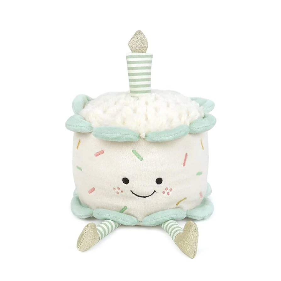 MON AMI Stuffed Birthday Cake Plush Toy – 7x5” Pretend Play for Toddlers, First Birthday Gift... | Amazon (US)