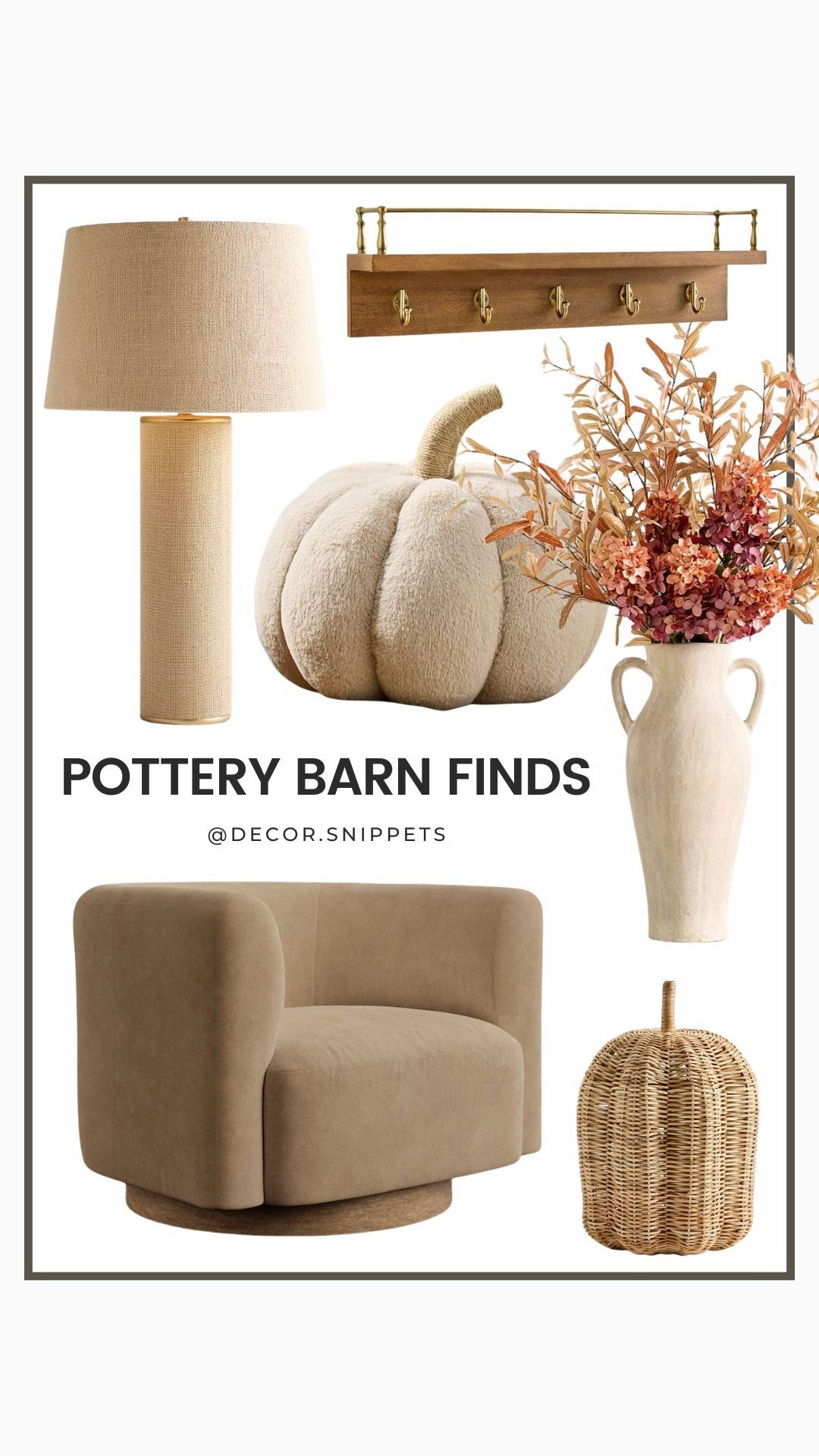 Warm neutrals and cozy textures are the stars of this Pottery Barn roundup 🤎✨ Whether you're refreshing your space for the season or adding timeless pieces to your home, these finds bring effortless elegance and comfort. From the boucle pumpkin to the swivel chair and rustic decor accents — every detail counts!

🛍 Click the link to shop these beautiful home finds today!
#LTKhome #PotteryBarnStyle #NeutralDecor #HomeInspo #FallVibes #LTKfinds
