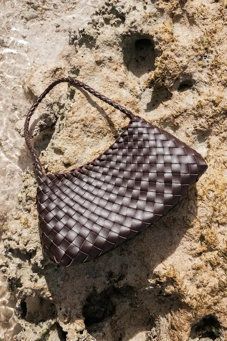 Lilijana Dark Brown Woven Shoulder Bag | Lulus
