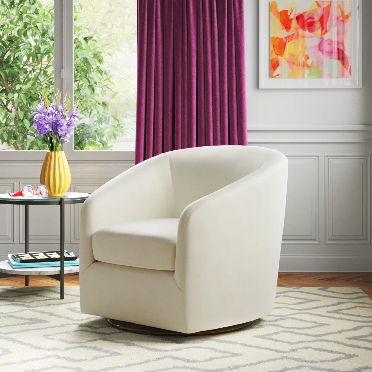 Holden Velvet Swivel Accent Chair | Wayfair North America